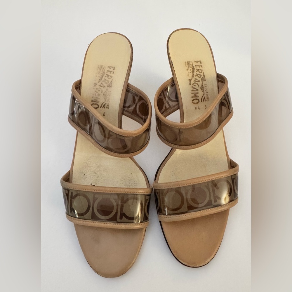 Salvatore Ferragamo Brown & Beige Sandals